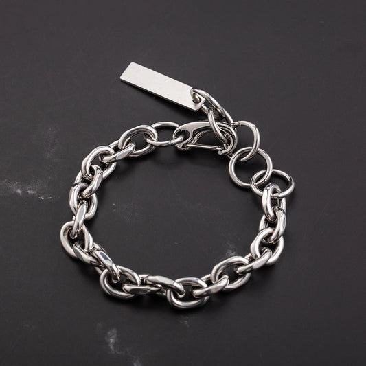 Hip-Hop Geometric Chain Bracelet [304 Stainless Steel]