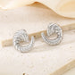 Vintage Style Horn Pattern Earrings [304 Stainless Steel, 18K Gold Plated]