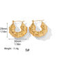 Mix Design Earrings [304 Stainless Steel,18K Gold Plated]