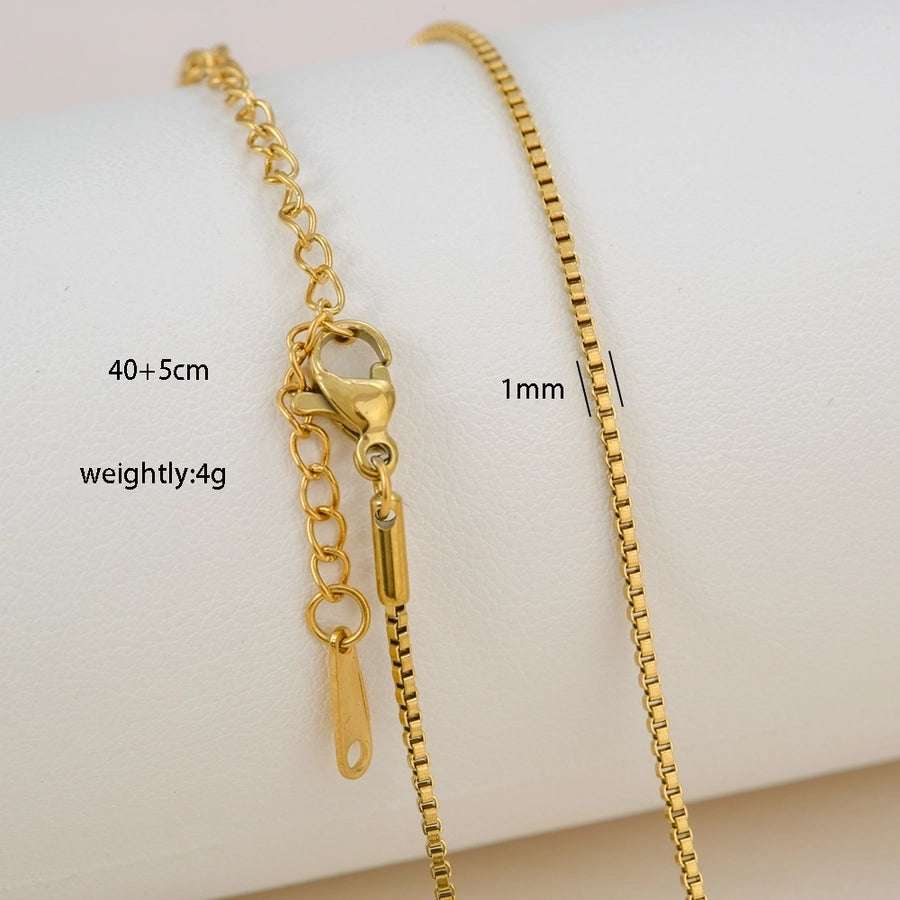 Chain Necklace [304 Stainless Steel,18K Gold Plated]