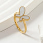 Butterfly Acrylic Ring [Stainless Steel]