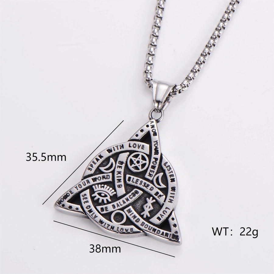 Exaggerated Punk Human Cross Pendant Necklace [304 Stainless Steel]