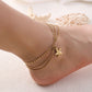 Beach Starfish Anklet [304 Stainless Steel, 18K Gold Plated]