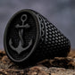 Retro Punk Anchor 304 Stainless Steel Polishing Halloween Men'S Rings