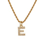 Shiny Letter Pendant Necklace [304 Stainless Steel]