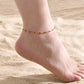 Black Beads Anklet [201 Rustfritt stål, 18K gullbelagt]