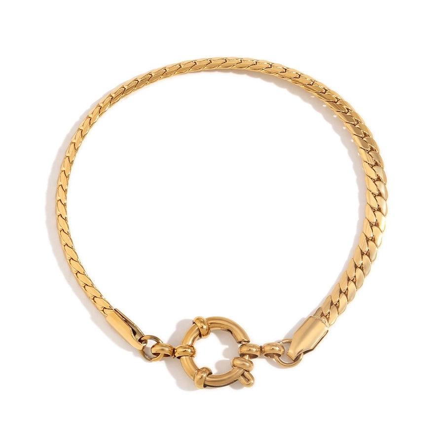 Hip-Hop Classic Style Streetwear Geometric 304 Stainless Steel 18K Gold Plated Bracelets In Bulk