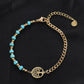 Ethnic Style Turquoise Bracelets [201 Stainless Steel,18K Gold Plated]