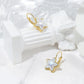 Star Plating Inlay Shell Earrings [304 Stainless Steel,14K Gold Plated]