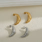 Croissant Earrings [304 Stainless Steel,18K Gold Plated]