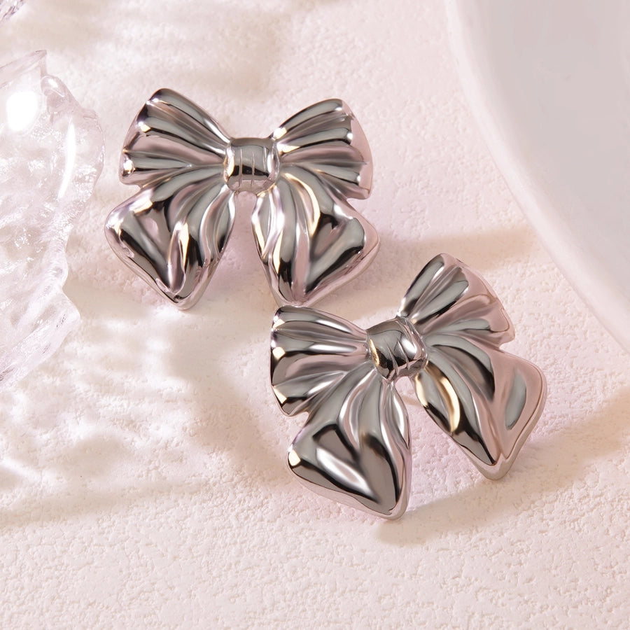 Bow Knot Ear Studs [304 Stainless Steel]