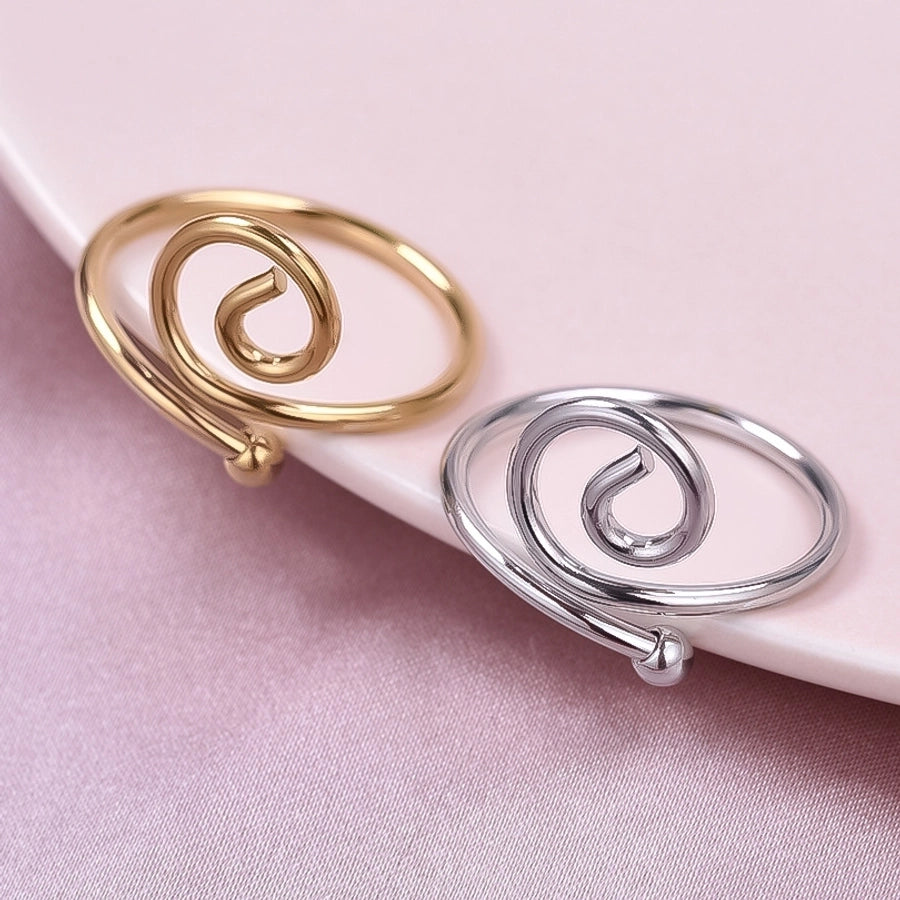 Swirl Ring [304 Stainless Steel, 18K Gold Plated]