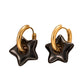 Star Enamel Earrings [316L Stainless Steel, 18K Gold Plated]