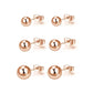 1 Pair Simple Style Round Stud Earrings [304 Stainless Steel 18K Gold Plated]