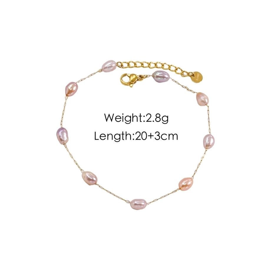 Freshwater Pearl Bracelet/Anklet/Necklace [304 Stainless ,14K Gold Plated]