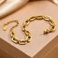 Cable Chain Bracelet/Necklace [304 Stainless Steel,18K Gold Plated]