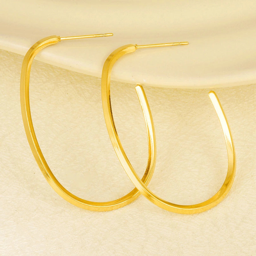 Irregular Hoop Earrings [304 Stainless Steel]