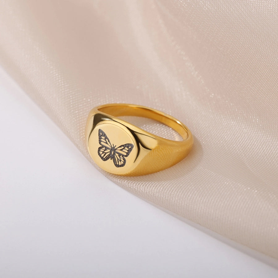 Star Butterfly Ring [304 Aço inoxidável]