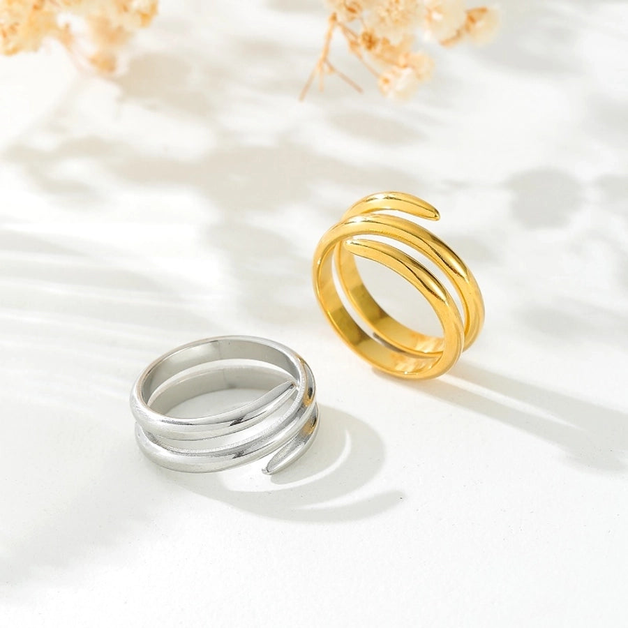 Swirly Ring [304 Stainless Steel, 18K Gold Plated]