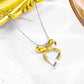 Roman Style Bow Knot Earrings/Necklace/Jewelry Set [304 Stainless Steel, 18K Gold Plated]