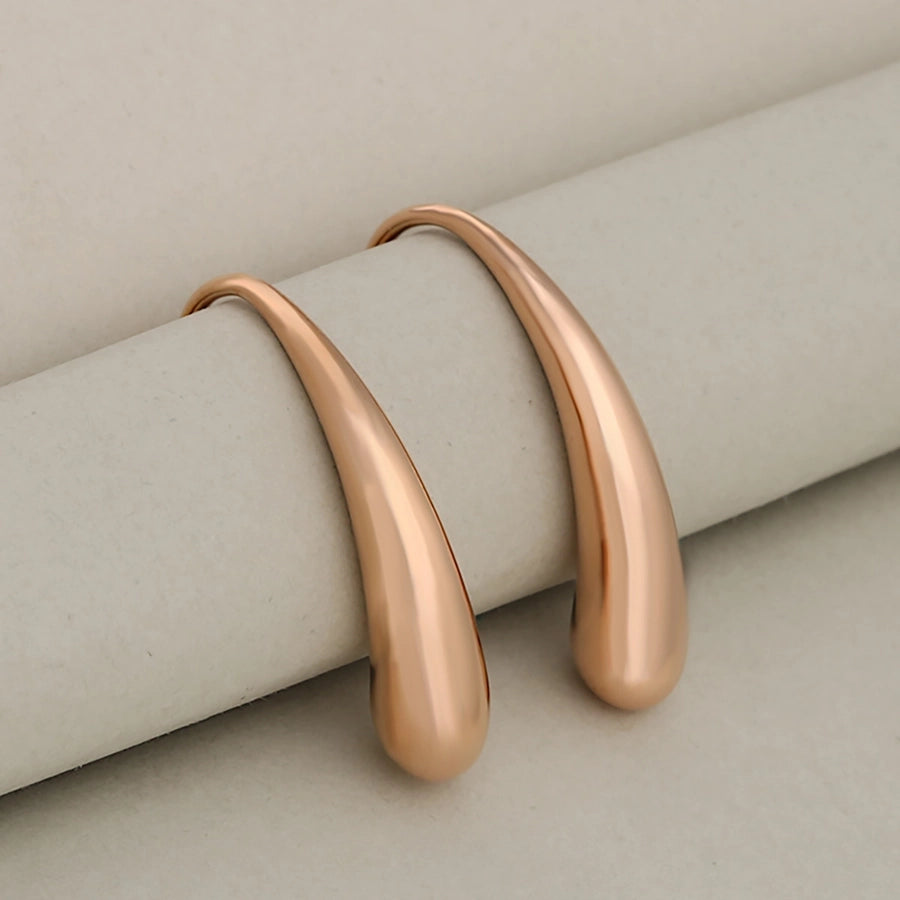 Hook Earrings [304 Stainless Steel,18K Gold Plated]