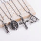 Exaggerated Punk Human Cross Pendant Necklace [304 Stainless Steel]