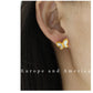 Butterfly White shell Earrings [304 Stainless Steel]