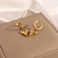 Luxurious Heart Shape Drop Earrings [304 Stainless Steel,18K Gold Plated]