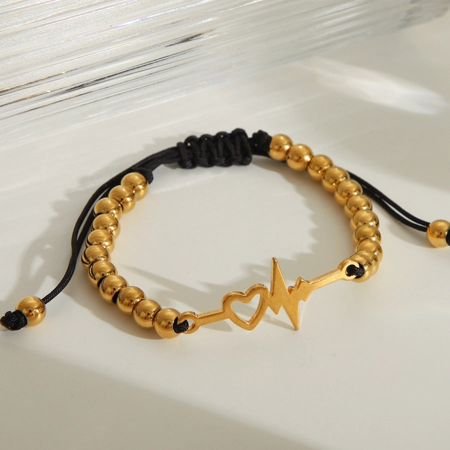 Love Cross Polyester Bracelets [201 Stainless Steel, 18K Gold Plated]