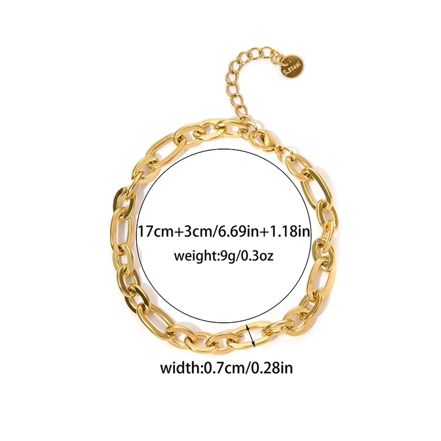 Chain Bracelets [304 Stainless Steel,14K Gold Plated]