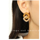 Geometric Round Square Artificial Pearls Rhinestones Earrings [304 Stainless Steel,18K Gold Plated]