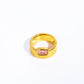 Retro Plating Square Zircon Ring [304 Stainless Steel 18K Gold Plated]