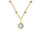 Geometric Rhinestones Pendant Necklace [304 Stainless Steel,14K Gold Plated]