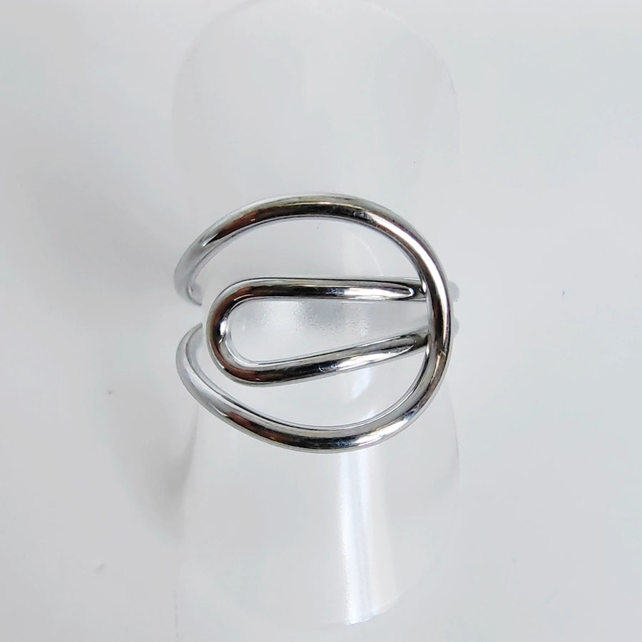 Solid Color Lines Ring [304 Stainless Steel]