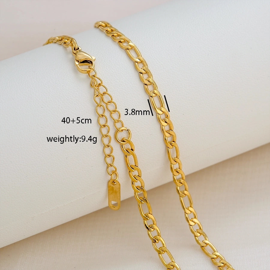 Chain Necklace [304 Stainless Steel,18K Gold Plated]