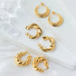 C Shape Moon Earrings [304 Stainless Steel,14K Gold Plated]