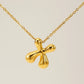 Letter Pendant Necklace [304 Stainless Steel,18K Gold Plated]