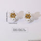 FrenchFlower Earrings [304 Stainless Steel,18K Gold Plated]