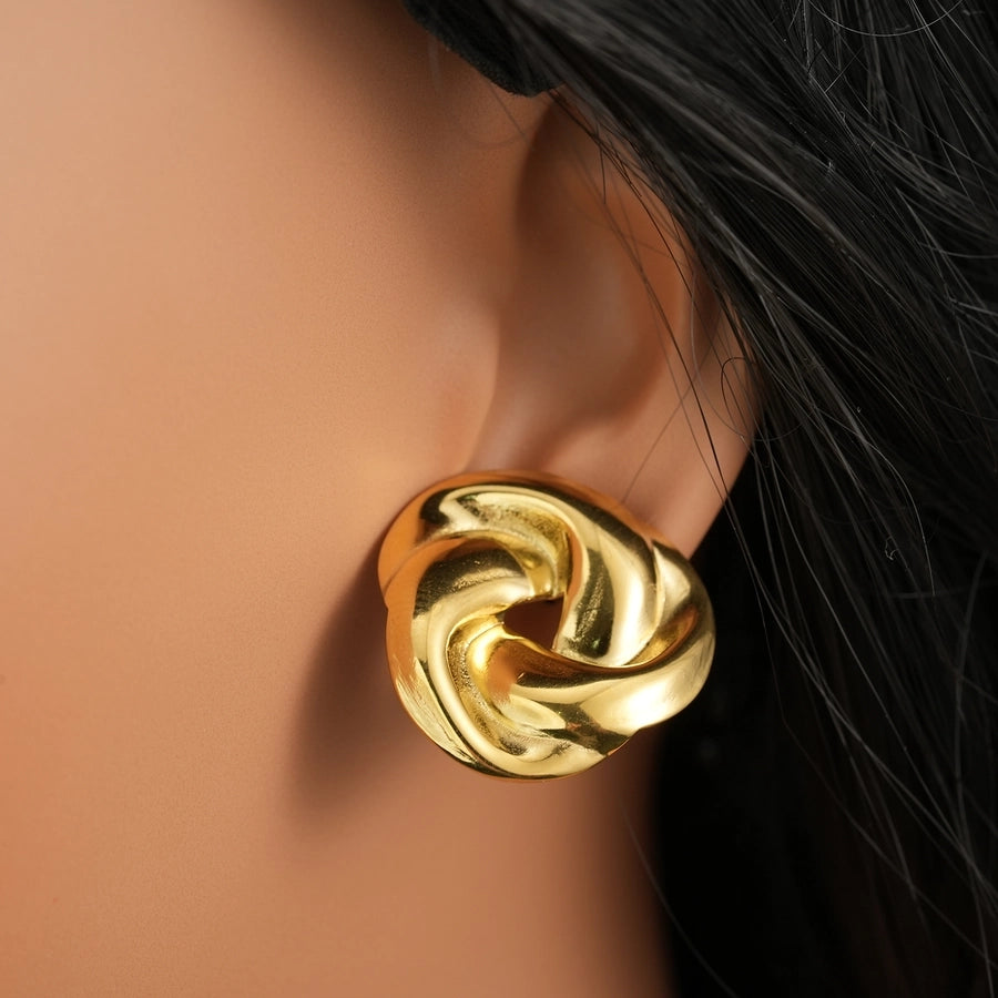 Mix Designs Earrings [304 Stainless Steel,18K Gold Plated]