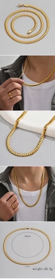 Hip-Hop Punk Solid Color Necklace [304 Stainless Steel]