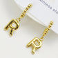 Letter Drop Earrings [304 Stainless Steel,18K Gold Plated]