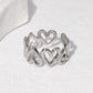 Hollow Heart Open Ring [304 Stainless Steel 18K Gold Plated]