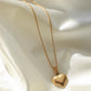 Heart Shape Pendant Necklace [304 Stainless Steel 14K Gold Plated]