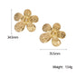 Flower Earrings [304 Stainless Steel,18K Gold Plated]