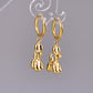 Boucles d'oreilles pour chiens de dessin animé [304 en acier inoxydable 18 carkets en or]