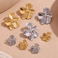 Mix Flower Earrings [304 Stainless Steel,18K Gold Plated]