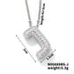 Three-dimensional Letter Zircon Pendant Necklace [304 Stainless Steel,Copper]