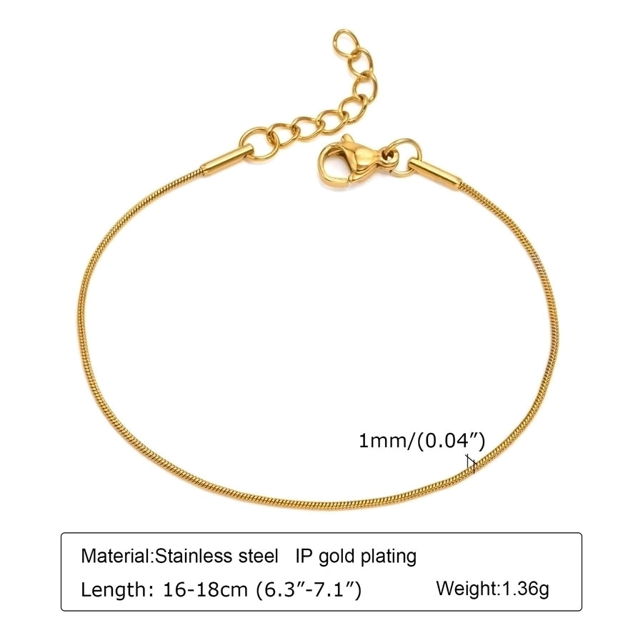 Thin Chain Bracelets [201 Stainless Steel, 18K Gold Plated]