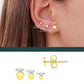 Flat Round Stud Earrings [304 Stainless Steel]