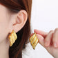 Tricolor wING Earrings [304 Stainless Steel, 18K Gold Plated]